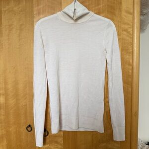 Toteme Cream Wool and Silk Turtleneck